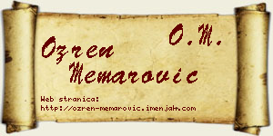 Ozren Memarović vizit kartica